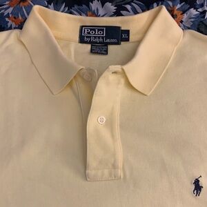 RL POLO SS Pale Yellow 100% Cotton Polo